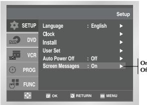 SAMSUNG DVD-V80 - Screen Messages - 1