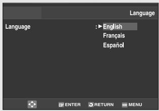 SAMSUNG DVD-V9500 - Selecting a Menu Language - 4