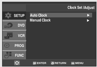 SAMSUNG DVD-V9500 - Setting the Clock Automatically - 4