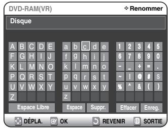 SAMSUNG DVD-VR325 - Modification du Nom du Disque - 7