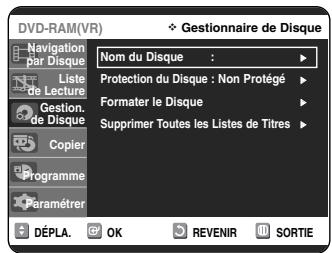 SAMSUNG DVD-VR325 - Formatage du disque - 4