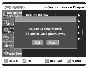SAMSUNG DVD-VR325 - Finalisation du disque - 8