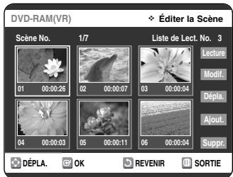 SAMSUNG DVD-VR325 - Appuyez sur les boutons ▲▼ pour selectionner Éditer Scène, puis appuyez sur le bouton OK ou - 2