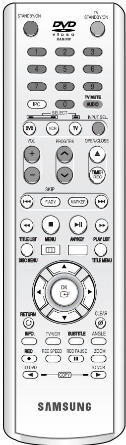 SAMSUNG DVD-VR325 - Réglage de la télécommande - 1