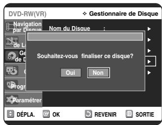 SAMSUNG DVD-VR325 - Finalisation du disque - 7
