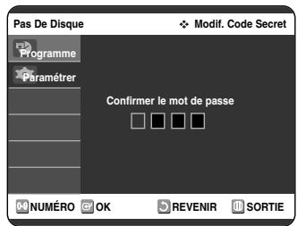 SAMSUNG DVD-VR325 - Changement du code secret - 3
