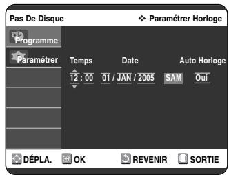 SAMSUNG DVD-VR325 - Réglage de la date et de l'heure - 3