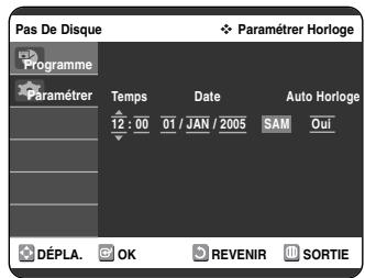 SAMSUNG DVD-VR325 - Réglage automatique de l'horloge - 1