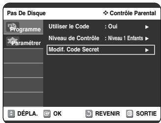 SAMSUNG DVD-VR325 - Changement du code secret - 1