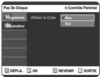 SAMSUNG DVD-VR325 - Configuration du contrôle parental - 5