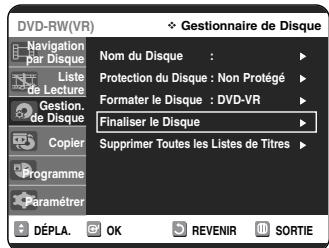 SAMSUNG DVD-VR325 - Finalisation du disque - 5