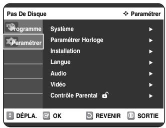 SAMSUNG DVD-VR325 - Navigation dans le Menu de l'écran - 1