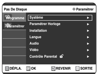 SAMSUNG DVD-VR325 - Configuration des options de langue - 1