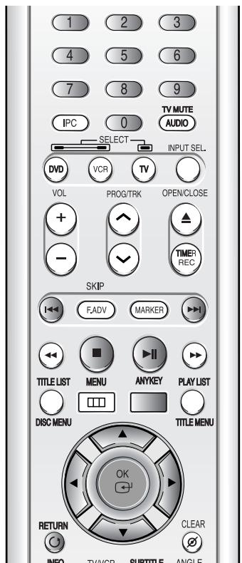 SAMSUNG DVD-VR325 - Boutons de la télécommande servant à la lecture MP3 - 1