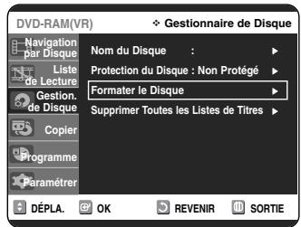 SAMSUNG DVD-VR325 - Formatage du disque - 5