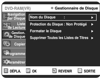 SAMSUNG DVD-VR325 - Suppression de toutes les Listes de Titres - 5