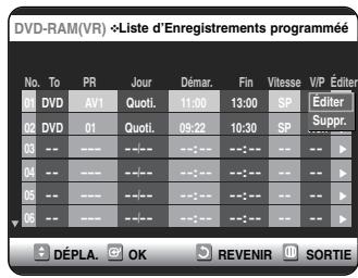 SAMSUNG DVD-VR325 - Suppression de la listed'enregistrementprogrammée - 8