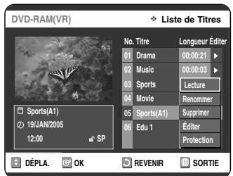 SAMSUNG DVD-VR325 - Suppression d'un titre - 5