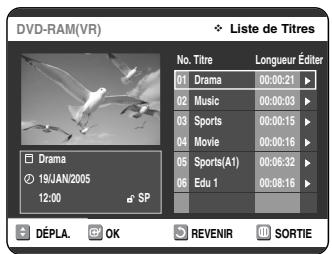 SAMSUNG DVD-VR325 - Suppression d'un titre - 4