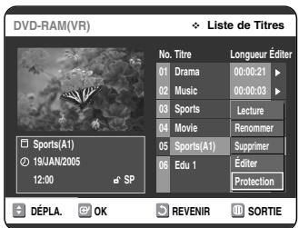 SAMSUNG DVD-VR325 - Appuyez sur la touche TITLE LIST. L'écran Nombre de Titres s'affiche. - 3