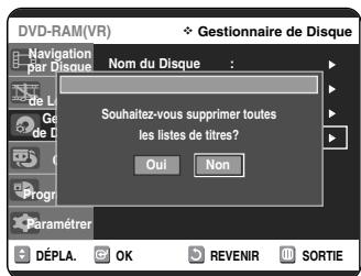 SAMSUNG DVD-VR325 - Suppression de toutes les Listes de Titres - 7