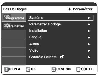SAMSUNG DVD-VR325 - Réglage de la date et de l'heure - 2