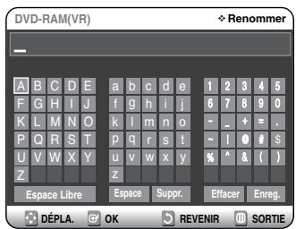 SAMSUNG DVD-VR325 - Modification du Nom du Disque - 6