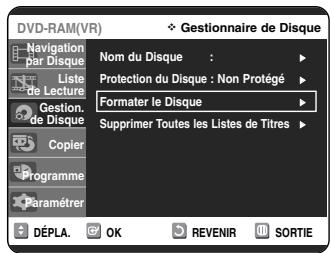 SAMSUNG DVD-VR325P - Formatage du disque - 5