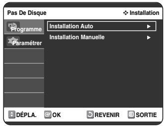 SAMSUNG DVD-VR325P - Appuyez sur les boutons ▲▼ pour sélectionnner Installation, puis appuyez sur le bouton OK ou ▷. - 1