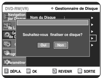 SAMSUNG DVD-VR325P - Finalisation du disque - 7