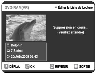 SAMSUNG DVD-VR325P - Suppression d'un titre de la Liste de Lecture - 5