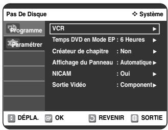 SAMSUNG DVD-VR325P - Configuration du magnétoscope - 3