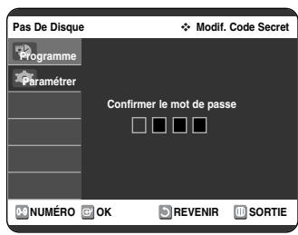SAMSUNG DVD-VR325P - Changement du code secret - 3