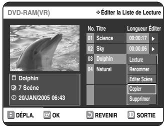SAMSUNG DVD-VR325P - Copie d'un titre de la Liste de Lecture sur une bande video - 3