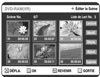 SAMSUNG DVD-VR325P - Déplacement d'une scène (modification de la position d'une scène) - 3
