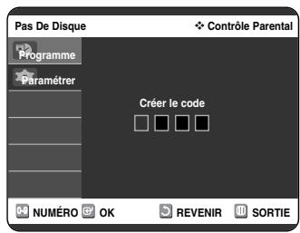 SAMSUNG DVD-VR325P - Configuration du contrôle parental - 3