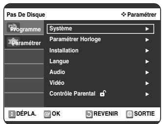 SAMSUNG DVD-VR325P - Configuration des options d'affichage (Védo) - 1