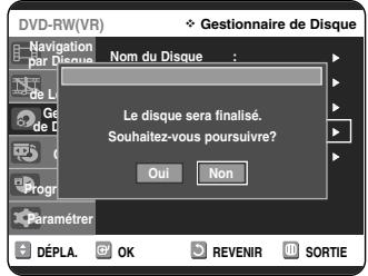 SAMSUNG DVD-VR325P - Finalisation du disque - 8