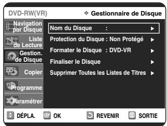 SAMSUNG DVD-VR325P - Finalisation du disque - 4