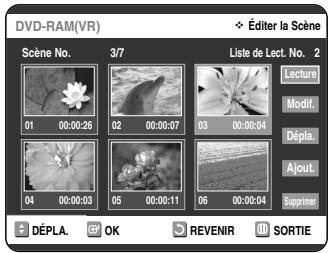 SAMSUNG DVD-VR325P - Déplacement d'une scène (modification de la position d'une scène) - 1