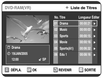 SAMSUNG DVD-VR325P - Suppression d'un titre - 4