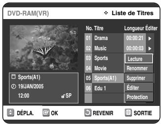 SAMSUNG DVD-VR325P - Suppression d'une partie d'un titre - 4