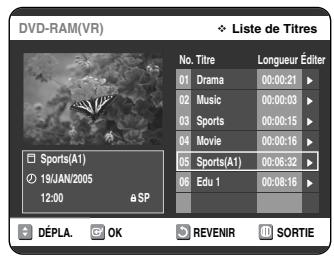 SAMSUNG DVD-VR325P - Verrouillage d'un titre par mesure de protection - 8