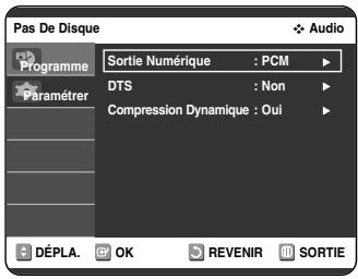 SAMSUNG DVD-VR325P - Configuration des options audio - 2