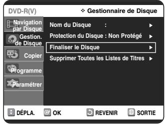 SAMSUNG DVD-VR325P - Finalisation du disque - 6