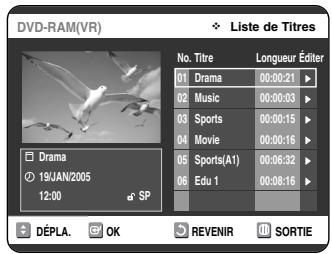 SAMSUNG DVD-VR325P - Verrouillage d'un titre par mesure de protection - 4