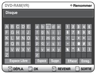 SAMSUNG DVD-VR325P - Modification du Nom du Disque - 7