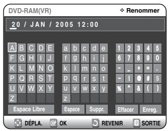 SAMSUNG DVD-VR325P - Modification du nom d'un titre - 7