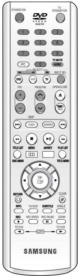 SAMSUNG DVD-VR325P - Réglage de la télécommande - 1