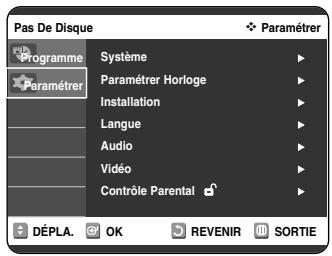 SAMSUNG DVD-VR325P - Navigation dans le Menu de l'écran - 1